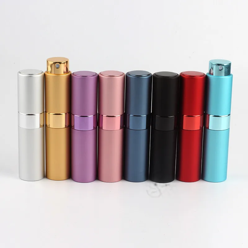 

New 1pcs High Quality 15ML Mini Aluminum Perfume Bottle Empty Filling Spray Perfume Atomizer Rotary Bottle Free Shipping
