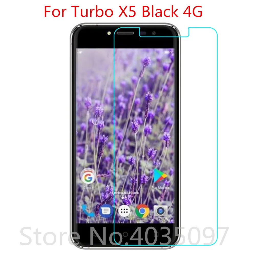 2.5D 9H стекло для Turbo X5 черная 4G защита экрана закаленное Защитная пленка против