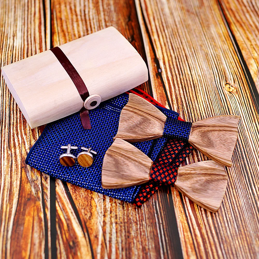 Заводской прямой ручной работы качество Zebrano деревянный галстук запонки костюм галстук тренд в Европе и Америке