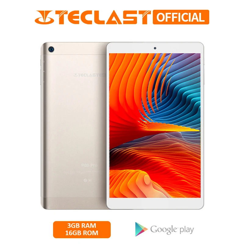 8,0 дюйма 1920*1200 Teclast P80 Pro Tablet Android 7,0 MTK8163 4 ядра 3 GB Оперативная память 32 ГБ Встроенная память двойной планшеты с модулем Wi-Fi PC