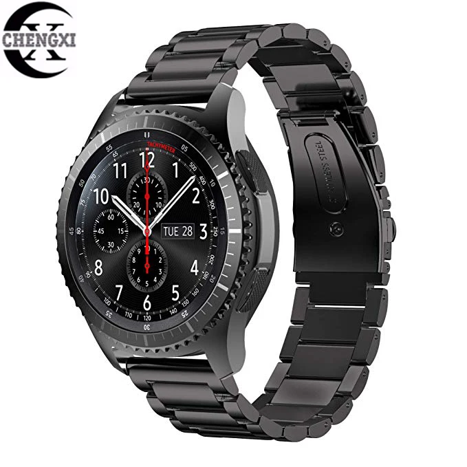 

Gear S3 Frontier Bands,CHENGXI Premium Solid Stainless Steel Watch Bands Bracelet Strap for Samsung Gear S3 Galaxy Watch S3 22mm