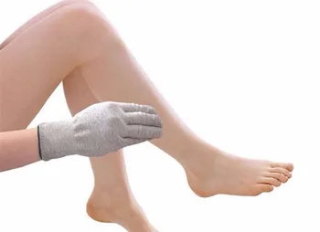 

100 pcs/set Silver conductive fiber Massage electrode gloves for TENS/EMS for therapy Hand Massager Anti-static/Anti-skid