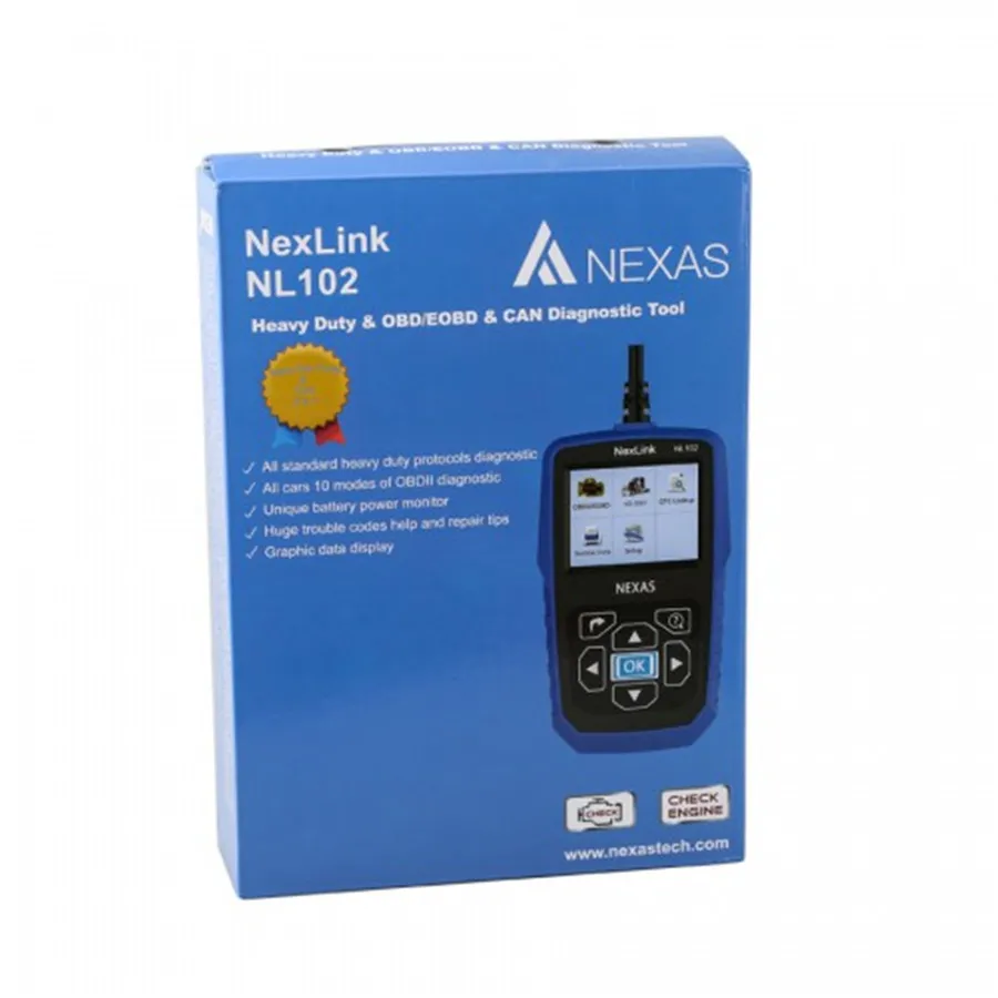 NexLink NL102 сверхмощный и OBD2 EOBD + CAN диагностический инструмент поддерживает грузовик