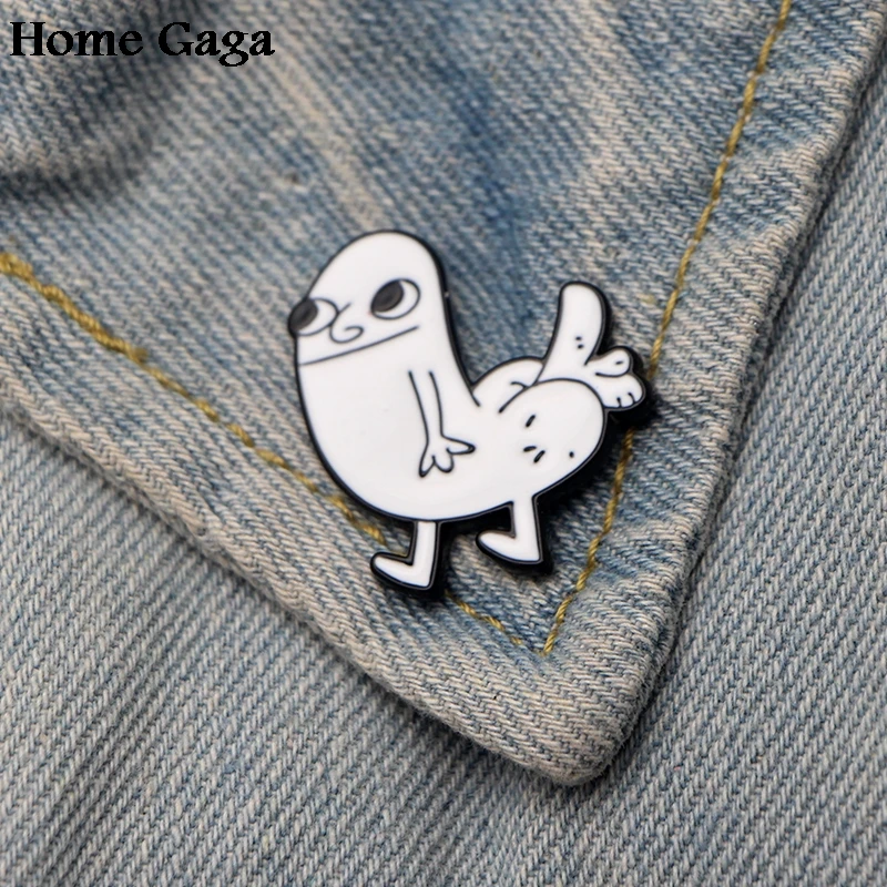 

Homegaga Funny bird dickbutt Zinc pins para backpack pride clothes medal for bag shirt hat badges brooches for men women D1596