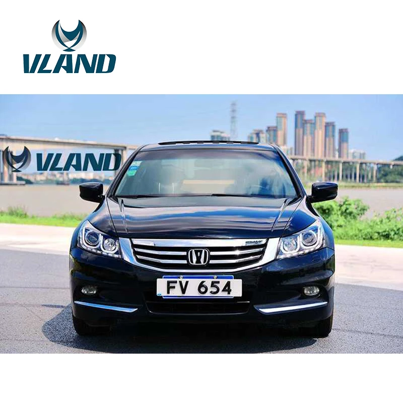 Светодиодный налобный фонарь VLAND для Accord 2008 2013 светодиодный 8th Gen Bi Xenon|bi-xenon lens|honda