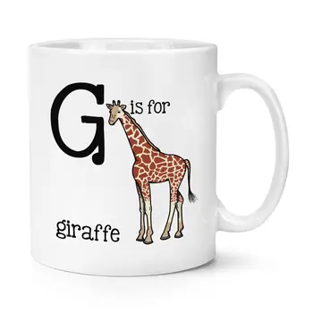 

Letter G Is for Giraffe 10oz Mug Alphabet Funny Coffee Ceramic Mug