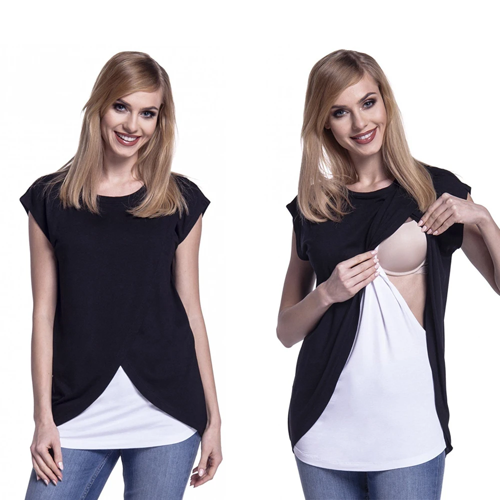 Maternity T-shirt Nursing Tops women t-shirt large size shirt Pregnancy Clothes For Pregnant Women Breastfeeding Clothes Tees