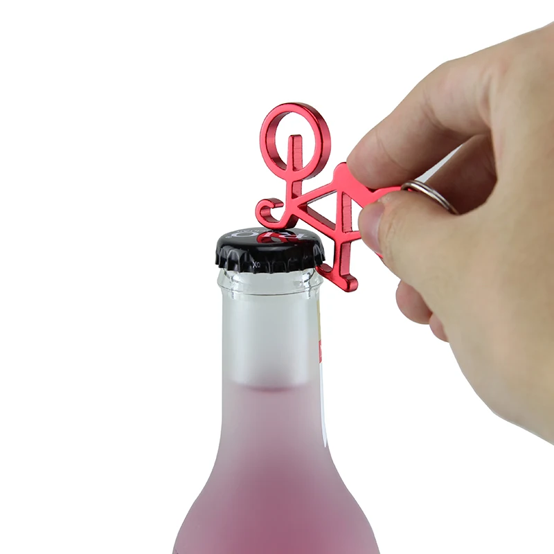 TEMLUM 1 шт. алюминиевый открывалка для бутылок с ключом цепной ключ-открывашка брелок для свадебных подарков