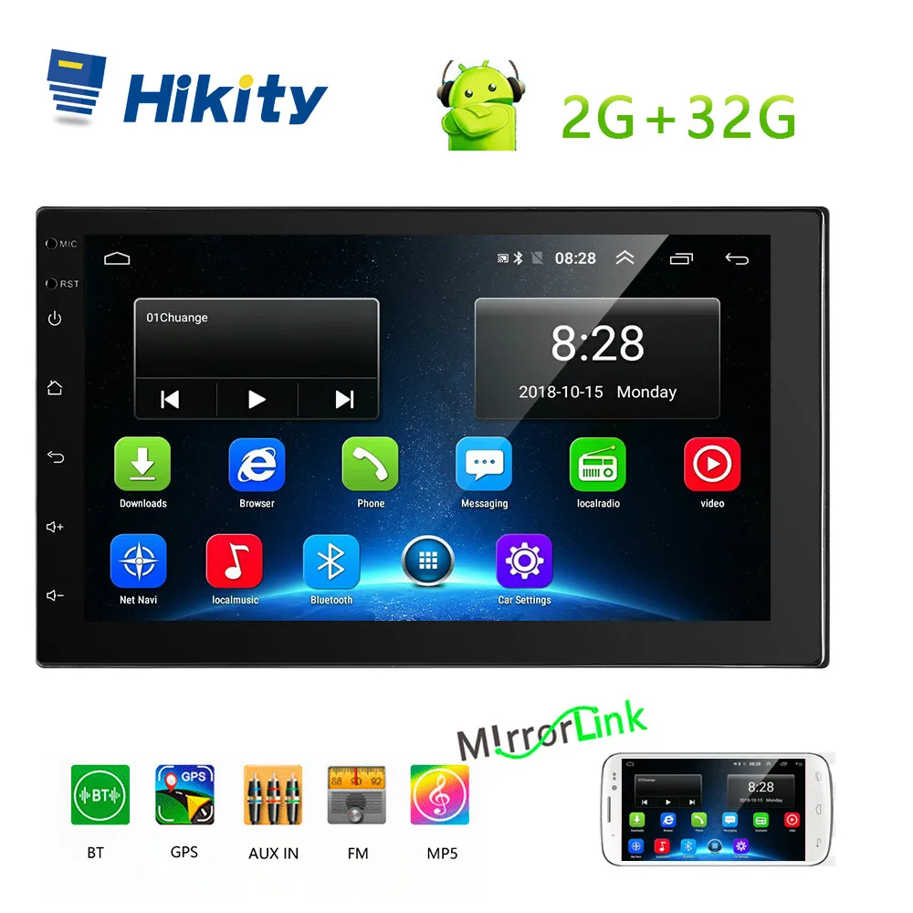 REVIEW TOP SELLER Hikity 2 din Car Multimedia MP5 Player 7 " Android GPS Car Radio Mirror Link Bluetooth 4.0 Car Auto