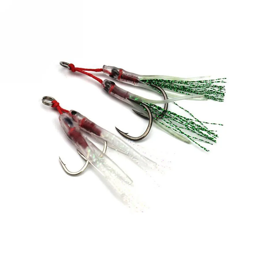 

13/15# Jigging metal Spoon Fishing Hook With barbed Saltwater Jig Assist slow jig fish hook fishing supplier 1pcs/lot
