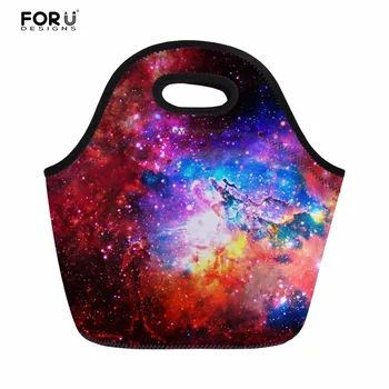 

FORUDESIGNS Space Star Galalxy Printed Lunch Bags for Women Warm Insulated Picnic Food Bags Portable Lady Office Tote Lunch Bags