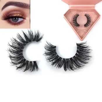 

NEW Transparent stem Mink Hair Eyelashes Reusable Natural 3D Mink Messy natural False Eyelash Full Strip Eyelashes Extension