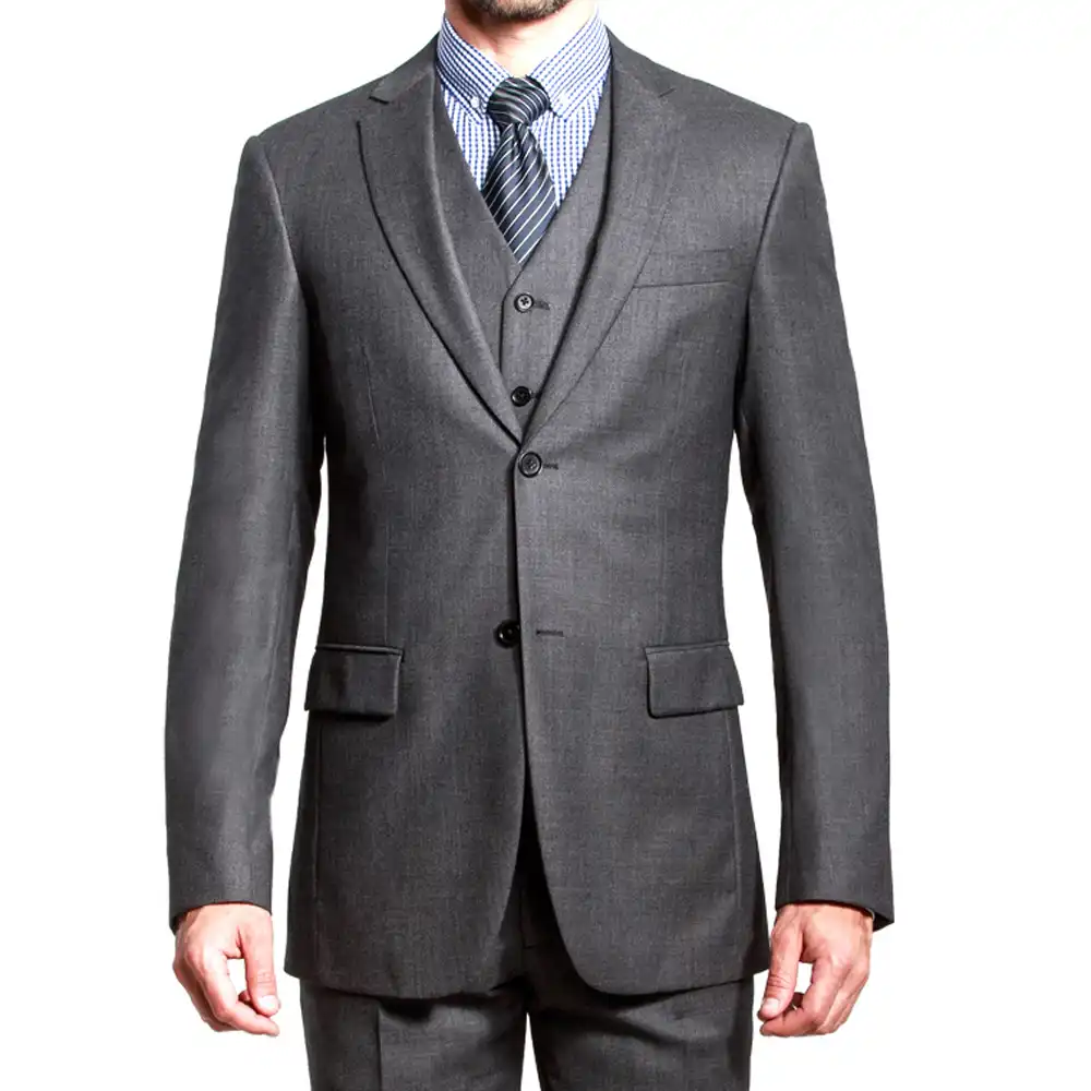 HBDesign Mens 2 Piece 2 Button Casual Fashion Dress Suits Dark Green