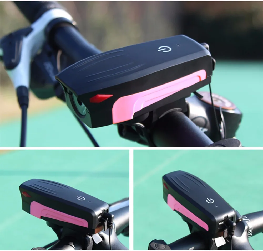 Perfect WEST BIKING Bicycle Front Light USB Lamp Bike 2000mAh 5 Modes Light For Bicycle Headlight Led Rechargeable With 130 db Speaker 18