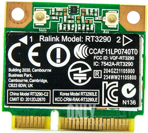Для HP SPS 690020 001 Ralink RT3290LE 802.11b/G/N 150 Мбит/с WiFi беспроводные устройства Half Mini PCI E Wlan