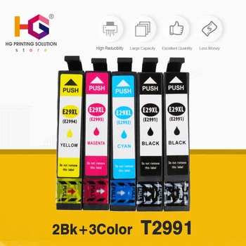 

2BK+3color 29XL Cartridge Replacement for Epson T2991 T2994 T 2991 29 XL Ink Cartridge for XP 235 332 335 435 Printer