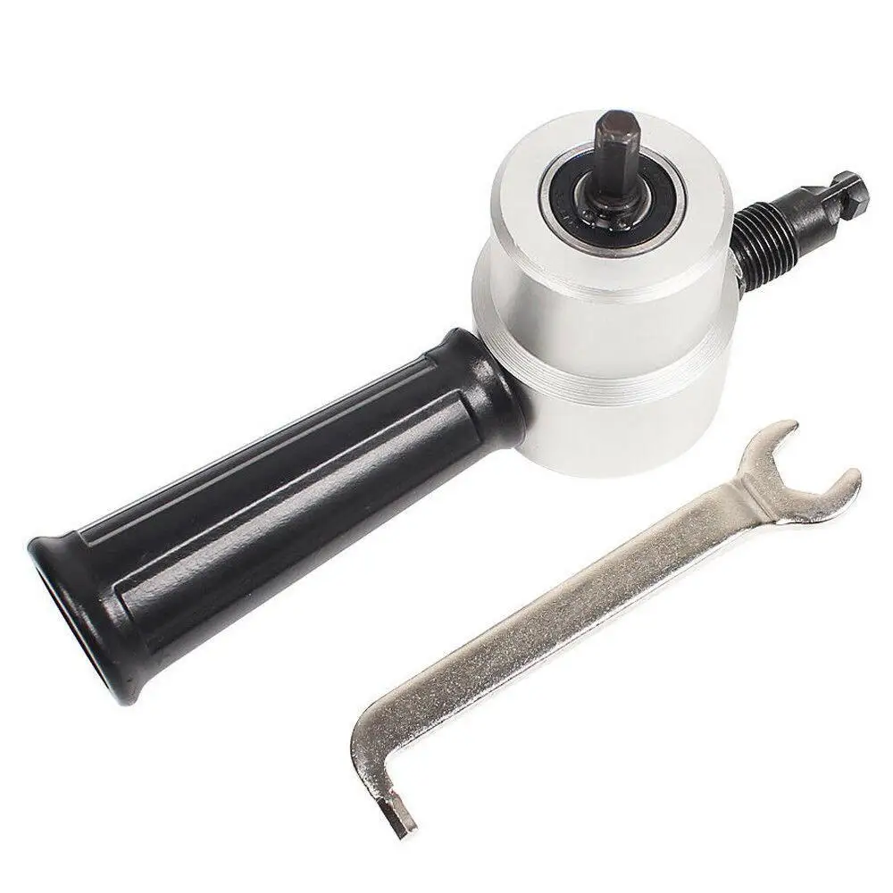 

Double Head Sheet Metal Nibbler Saw Cutter Cutting Tool Power Drill Attachment