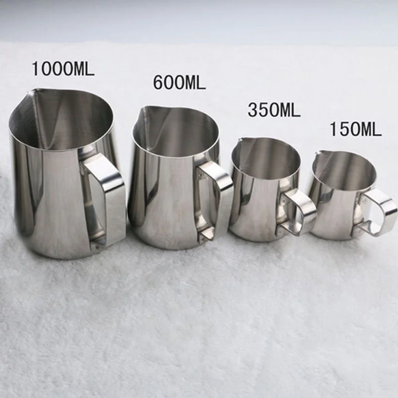 Stainless Steel Craft Coffee Milk Latte Jug Frothing Espresso Pitcher For Kitchen Coffeeware Tools 350/600/1000ML Stainless Steel Craft Coffee Milk Latte Jug Frothing Espresso Pitcher For Kitchen Coffeeware Tools 350/600/1000ML