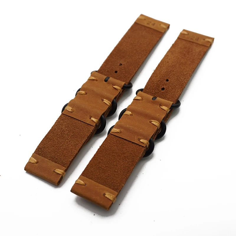 Genuine Leather Loop Strap For Apple watch Band 44mm 42mm Leather Loop Bracelet iwatch 5 4 4