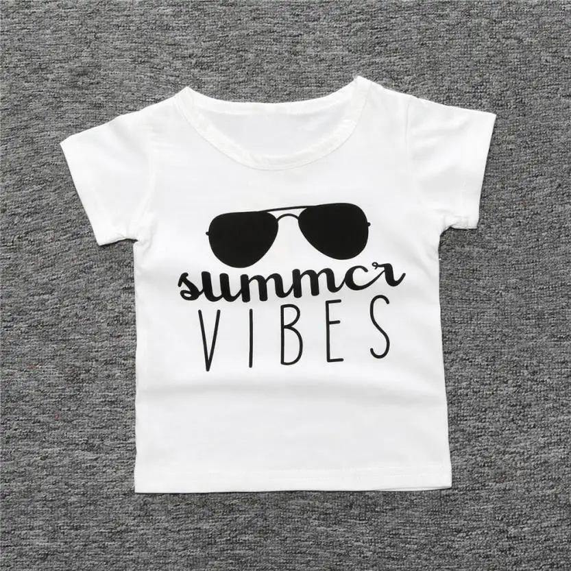 

Infant Kids Baby Boy Girl Short Sleeve Letter Print T-shirt Tops Outfits Clothes interesting pattern summer August 9