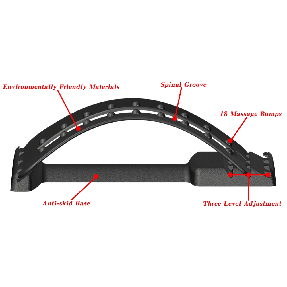 Дропшиппинг носилки спины позвоночника боль снимает трехступенчатая Регулировка 18 массажных точек Волшебная поясничная поддержка массажер RUITONG