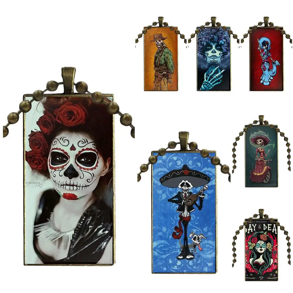 Женское винтажное ювелирное изделие Ariel Day Of The Dead бронзовое цветное стеклянное