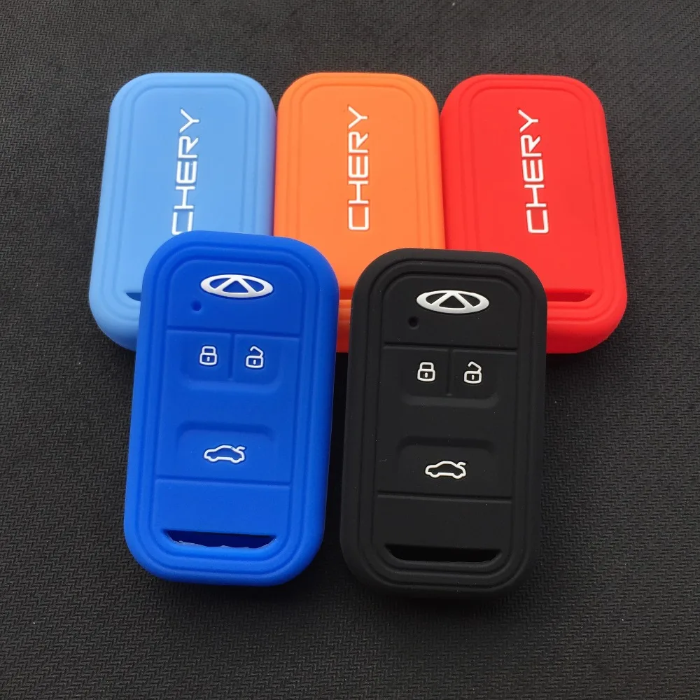 Silicone Car Key Case Cover Protect For Chery Tiggo 3 5X 4 8 Glx 7 2019  2020 Arrizo For Cheri Tiggo 8 Car Key Holder Shell