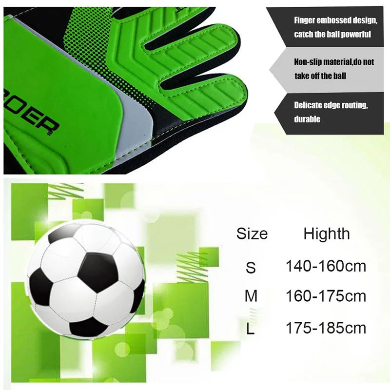 Children Anti-Slip Glove Goalkeeper Gloves Soccer Goalkeeper Gloves Football Goalkeeper Double Protect Glove