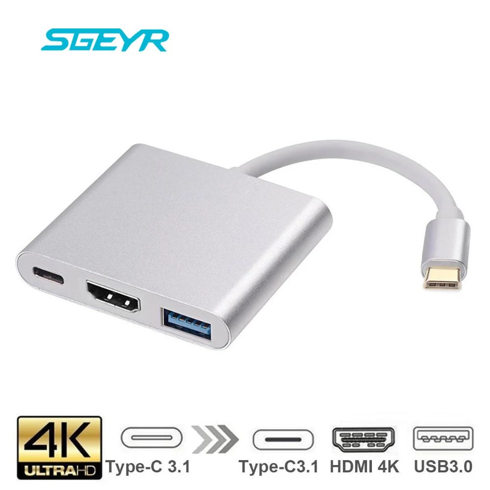 

SGEYR USB C Type-C to HDMI Video Multiport Adapter USB C to HDMI Converter