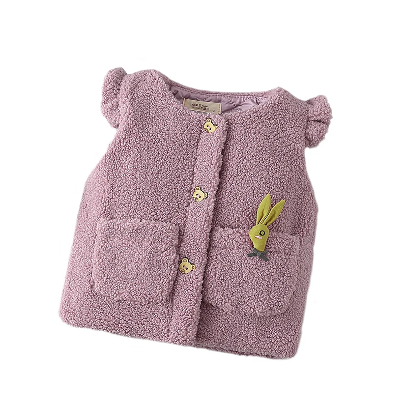 

baby girl clothing autumn winter Solid cartoon kid children girl clothing jacket outerwear wais coat baby girl vest 0-4 year