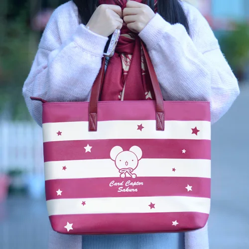 

Japanese Anime Card Captor SAKURA Cartoo girl woman sweet JK uniform bag fashion Leisure large capacity schoolbag PU Handbags