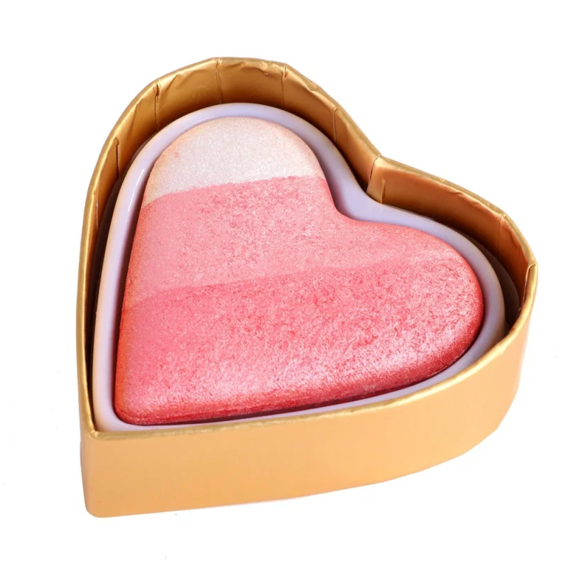 Гладкая палитра теней для век Shimmer Heart Shaped Blush Eye Shadow Makeup Cosmetic Blush Cream