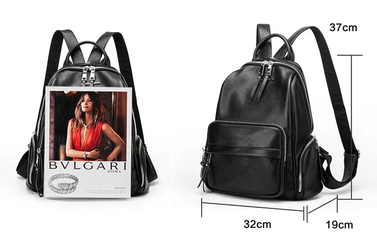 Высококачественные женские рюкзаки, стильный женский рюкзак из натуральной кожи, модные однотонные школьные сумки для девочек-подростков, повседневные
