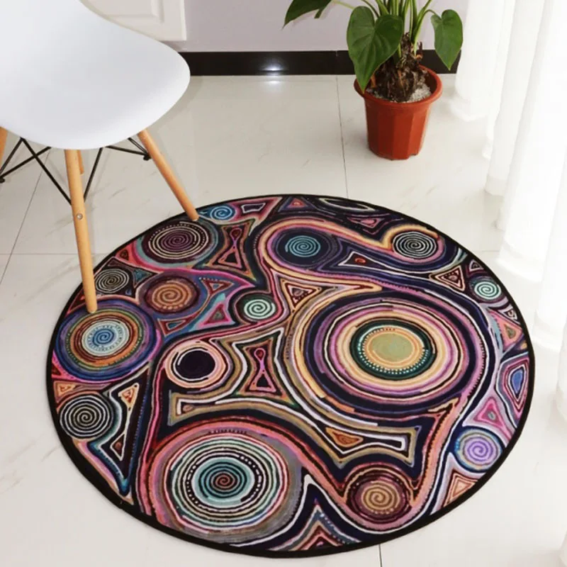 

Art Yoga Mat Home Decor Room Carpet Soft Play Crawling Mat Round Cartoon Animal Carpets For Living Room Bedroom