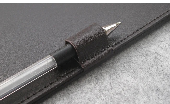 Черный коричневый двойной кожаный a4 Конференц-Файл меню обложка для папки бумага Органайзер доска для письма планшет с зажимом для ручки 311B