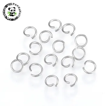 

1000pcs 304 Stainless Steel Open Jump Rings 3 4 5 6 7 8mm Findings for Jewelry Making DIY Stainless Steel Color pandahall