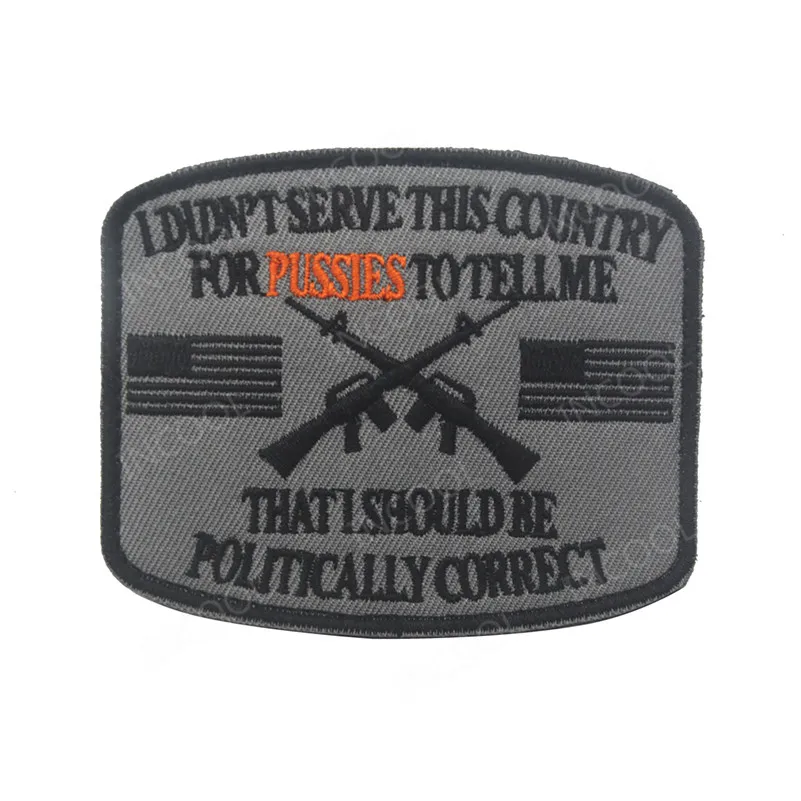 

3D Embroidery Patch US Flag I didn't serve this country Tactical Military Morale Patches Emblem Appliques Gun Embroidered Badges