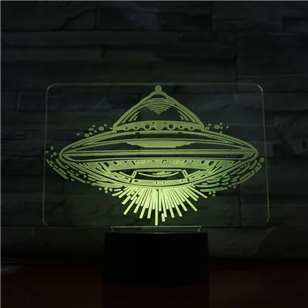 

3d Illusion Led Night Lamp UFO Color Changing Nightlight for Kids Study Room Decoration Child Birthday Gift Cool Night Light