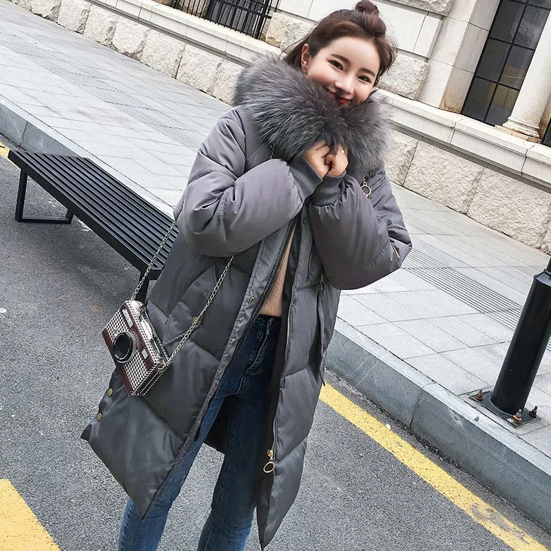Capuchon De Parkas Plume Veste vent Black Coupe Neige Manteaux Hiver 2018 red Fourrure Outwear À Et Femmes white Wine grey Col Hee Grand Long Pardessus Wwm1677 Épais 3xl CwRq0xRf