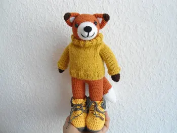 

crochet toys amigurumi handmade DOLL Foxes rattles model number HH030