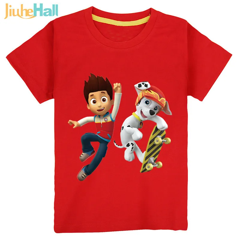 7 Types Hot Sale Kids Cartoon Paw Dog T-Shirts 100% Cotton Boy Girls Tee Tops Fashion Print Clothing For Kids 2-6 y CMB131 (8)