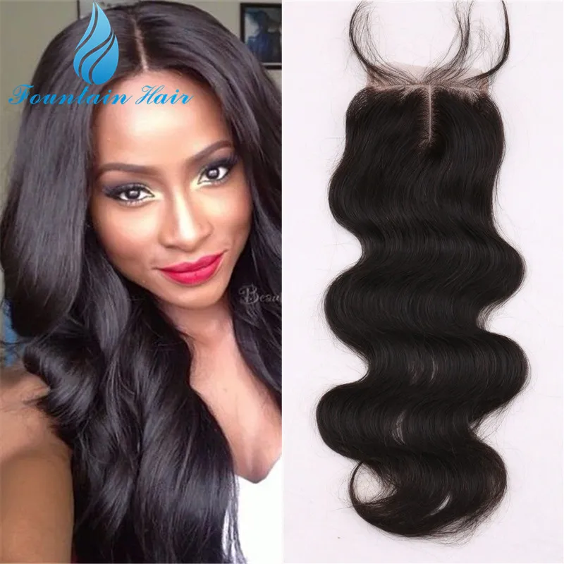 

7A Grade Brazilian Body Wave Closure Bleached Knots Free/Middle/3 Part Lace Closure With Baby Hair Can Be Dyed No Tangle No Shed