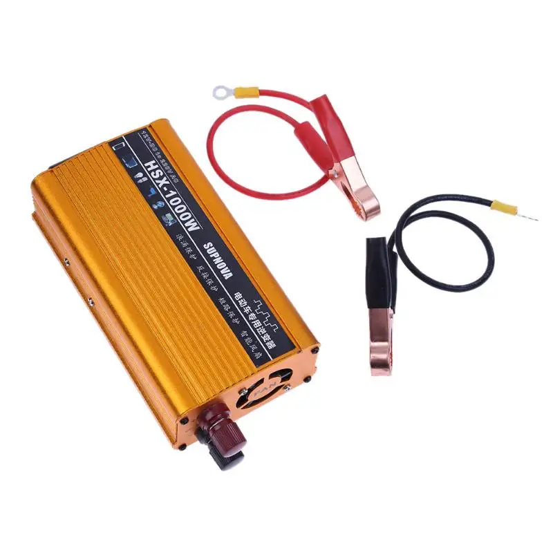 

VODOOL Car Power Inverter 1000W DC 12/24V to AC 220V Vehicle Battery Converter Power Inverter USB Charger Car Styling