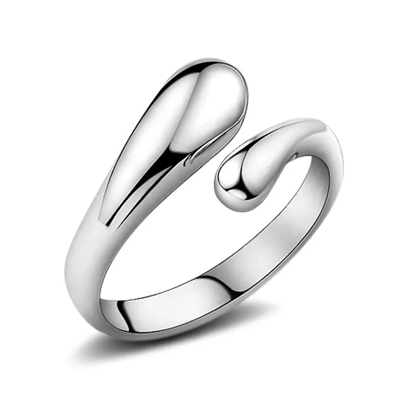 

925 Silver Water Ring Fine Jewelry Fashion Zircon Anel Bijoux Bague for Wedding Band Rings For Women female Accessory anillo