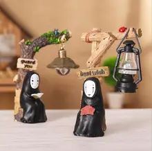 Studio Ghibli Spirited Away No Face man LED Night Light Doll Miyazaki Hayao Anime Model Craft Decoratio PVC Action Figures Toys