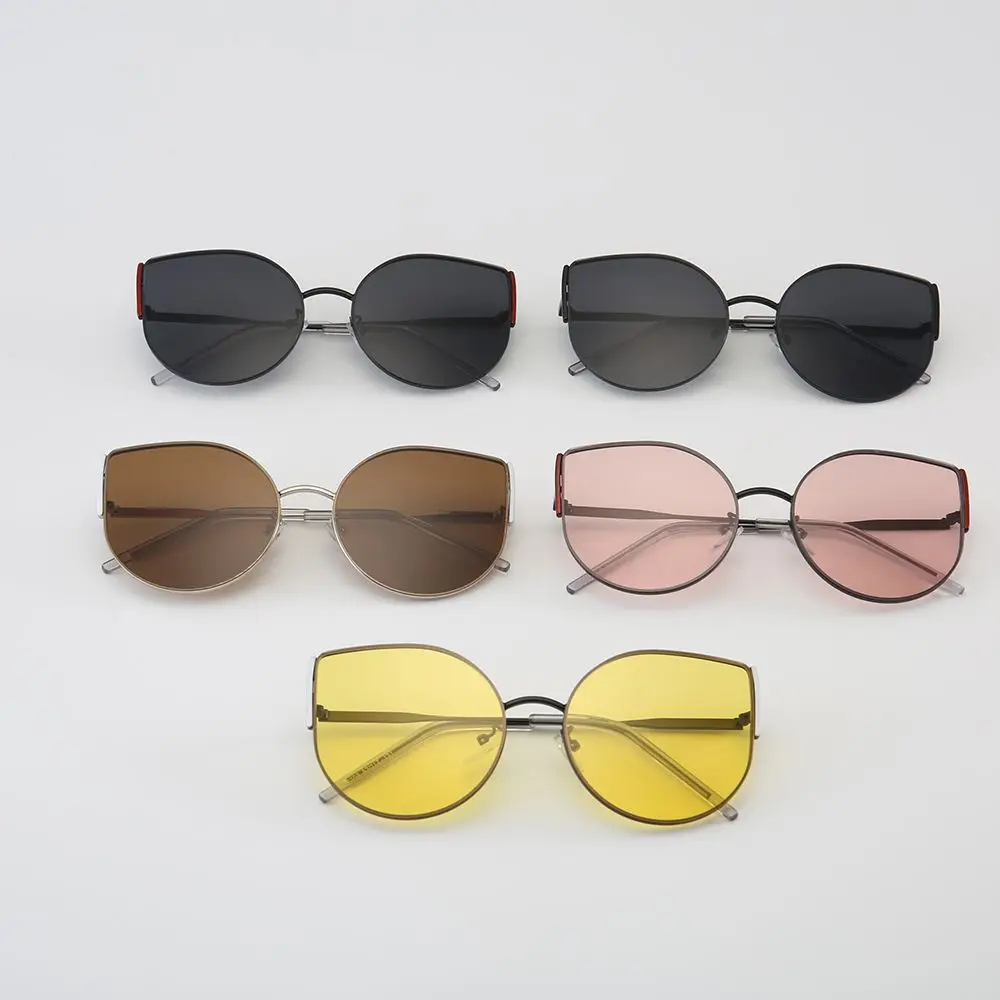 1 шт. солнцезащитные очки "кошачий глаз" в винтажном стиле, модные треугольные очки UV400, металлические очки в ретро стиле, летние аксессуары для путешествий