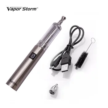 Updated Vapor Storm AX19 Dry Herb Wax Vaporizer 1.0 ohm Airflow Control Tank 900mah Stainless Battery Vape Pen Kit 