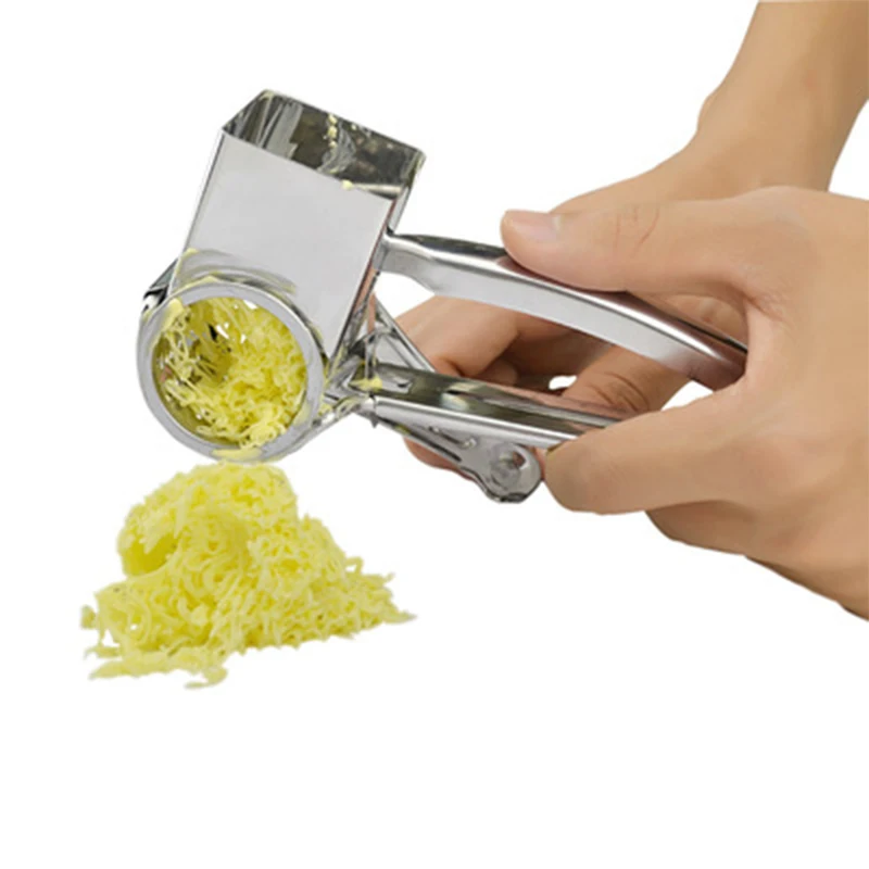 

Stainless Steel Rotary Cheese Grater 3 Drums Set Cheese Slicer Kitchen Cheese Butter Slicer Nut Chocolate Grinder Kitchen Tool