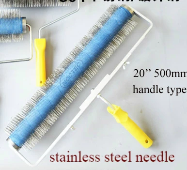 20 SS needle hand Спайк шипами ролики со стальными или иглы из нержавеющей стали 6 ''9'' 10 ''12''/20 ''| 150 230 250 300 500 мм эпоксидной смолы автоматическое выравнивание - Цвет: 20 SS needle hand