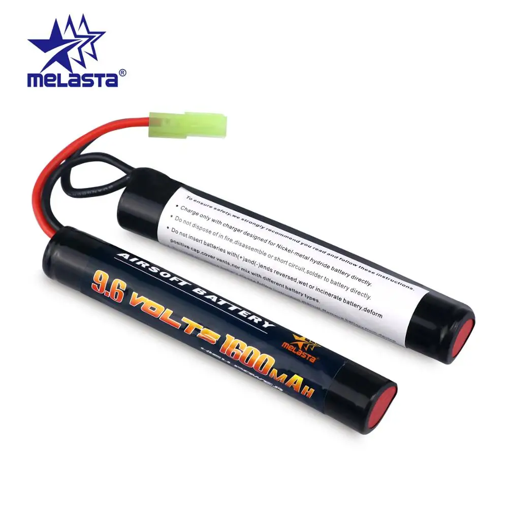 

Melasta 8S 2/3A 9.6v 1600mAh Butterfly NunChuck NIMH Battery Pack with Mini Tamiya Connector for Airsoft Guns ICS CA TM SRC JG